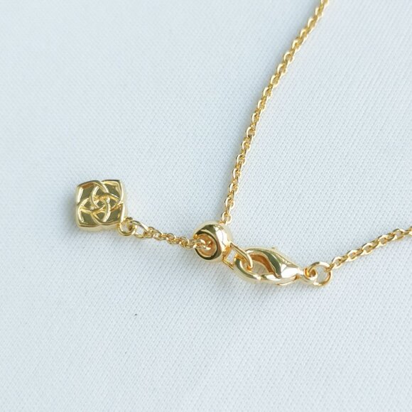 Kendra Scott Rosalie Gold Green Crystal Tennis Bracelet - Picture 4 of 4